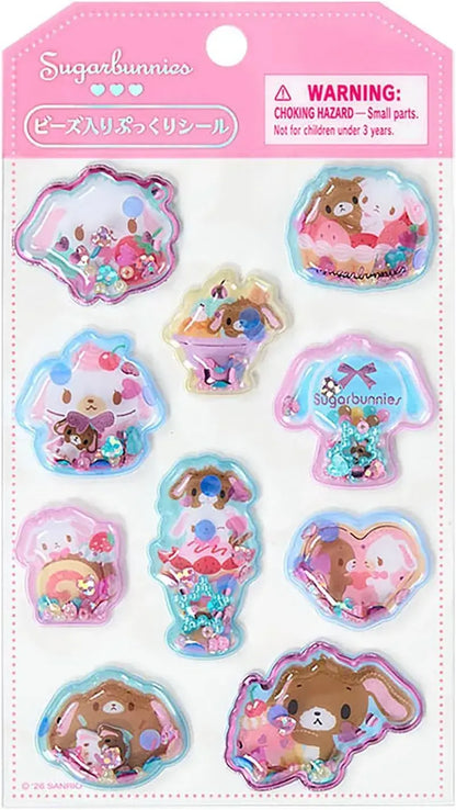 Sanrio Aurora 3D Sticker - Sugar Bunnies Beaded Squishy Seal - 4550624227018
