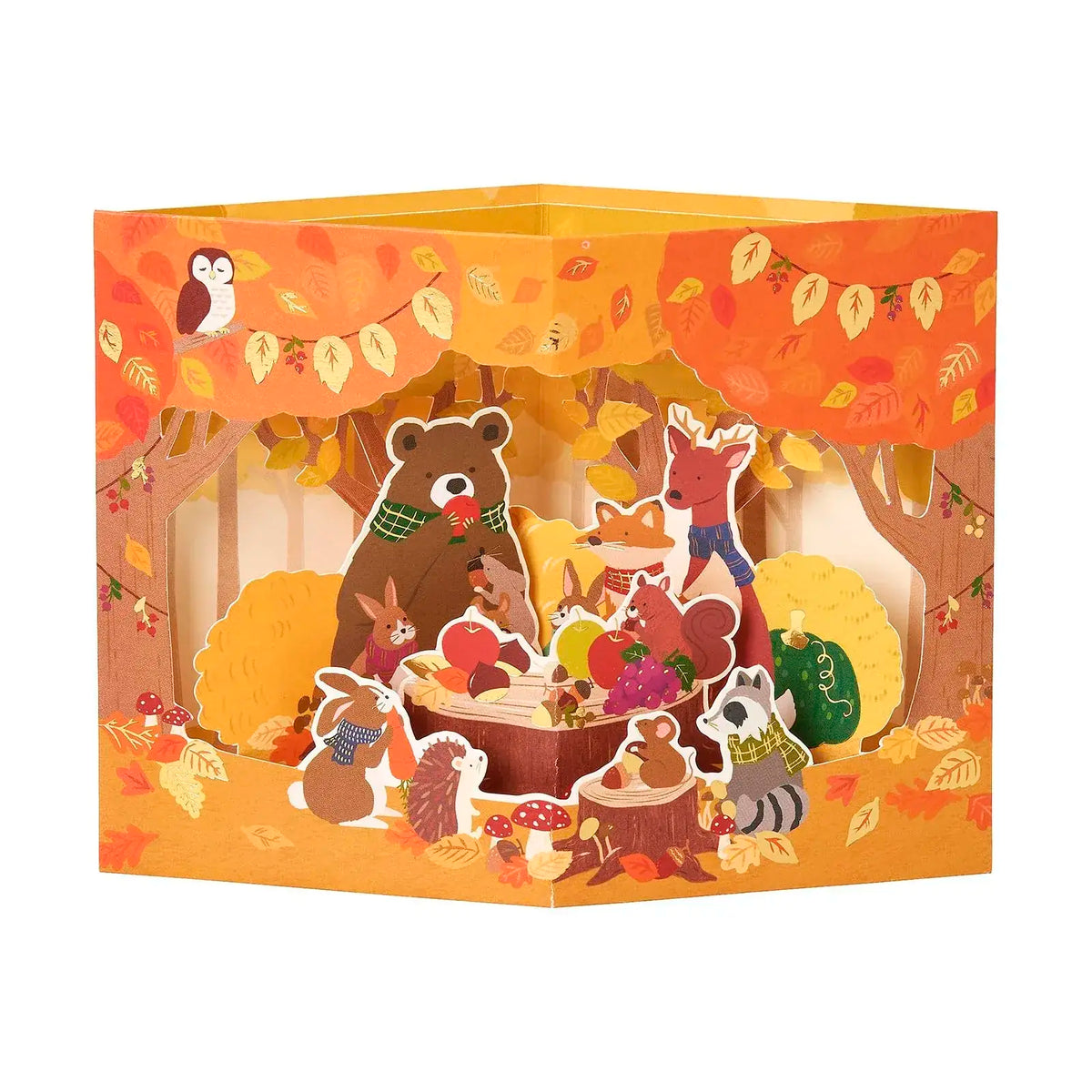 Sanrio Autumn Collection Message Card - Stump Party - 4550624465939