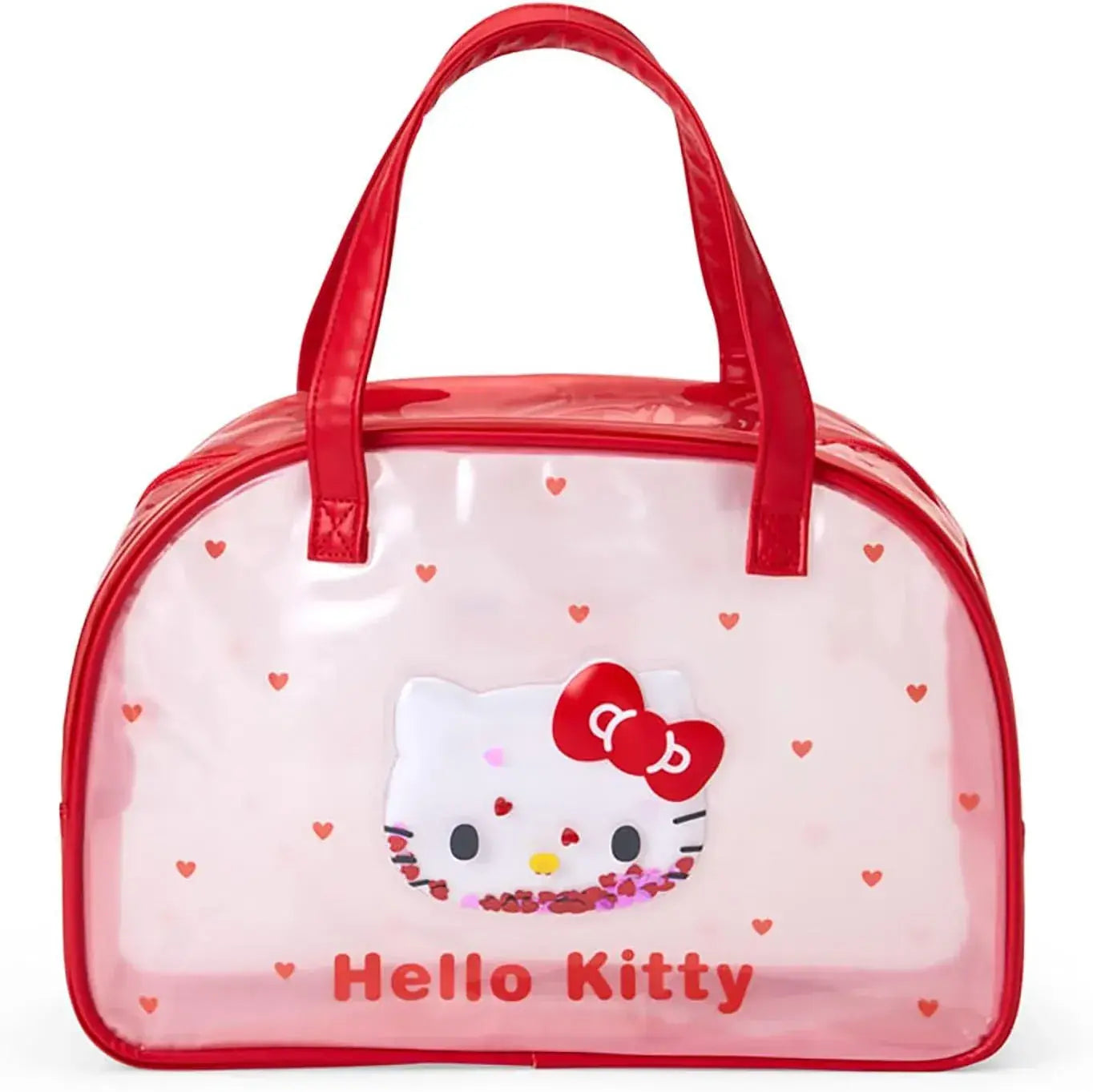 Sanrio Clear Boston Bag Stylish Handbag - Hello Kitty - 4550624742115
