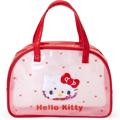 Sanrio Clear Boston Bag Stylish Handbag - Hello Kitty - 4550624742115