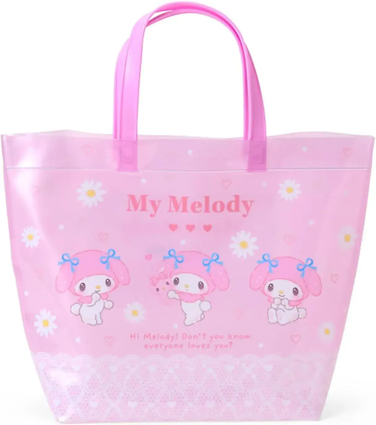 Sanrio Clear Boston Bag Stylish Handbag - My Melody Pool - 4550624741996