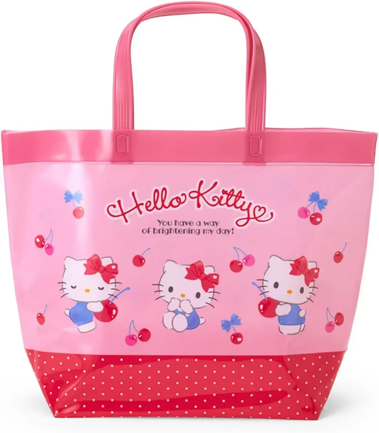 Sanrio Clear Boston Bag Stylish Handbag - Hello Kitty Pool - 4550624741934