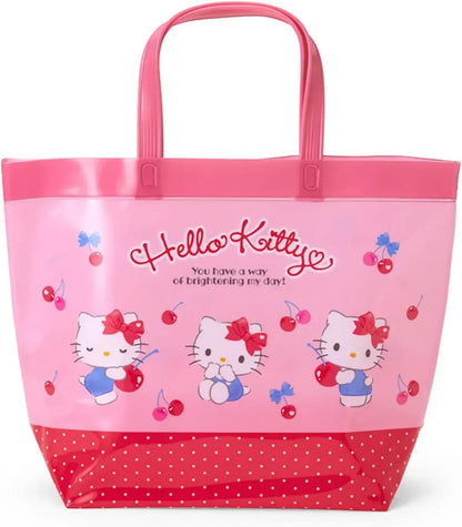 Sanrio Clear Boston Bag Stylish Handbag - Hello Kitty Pool - 4550624741934
