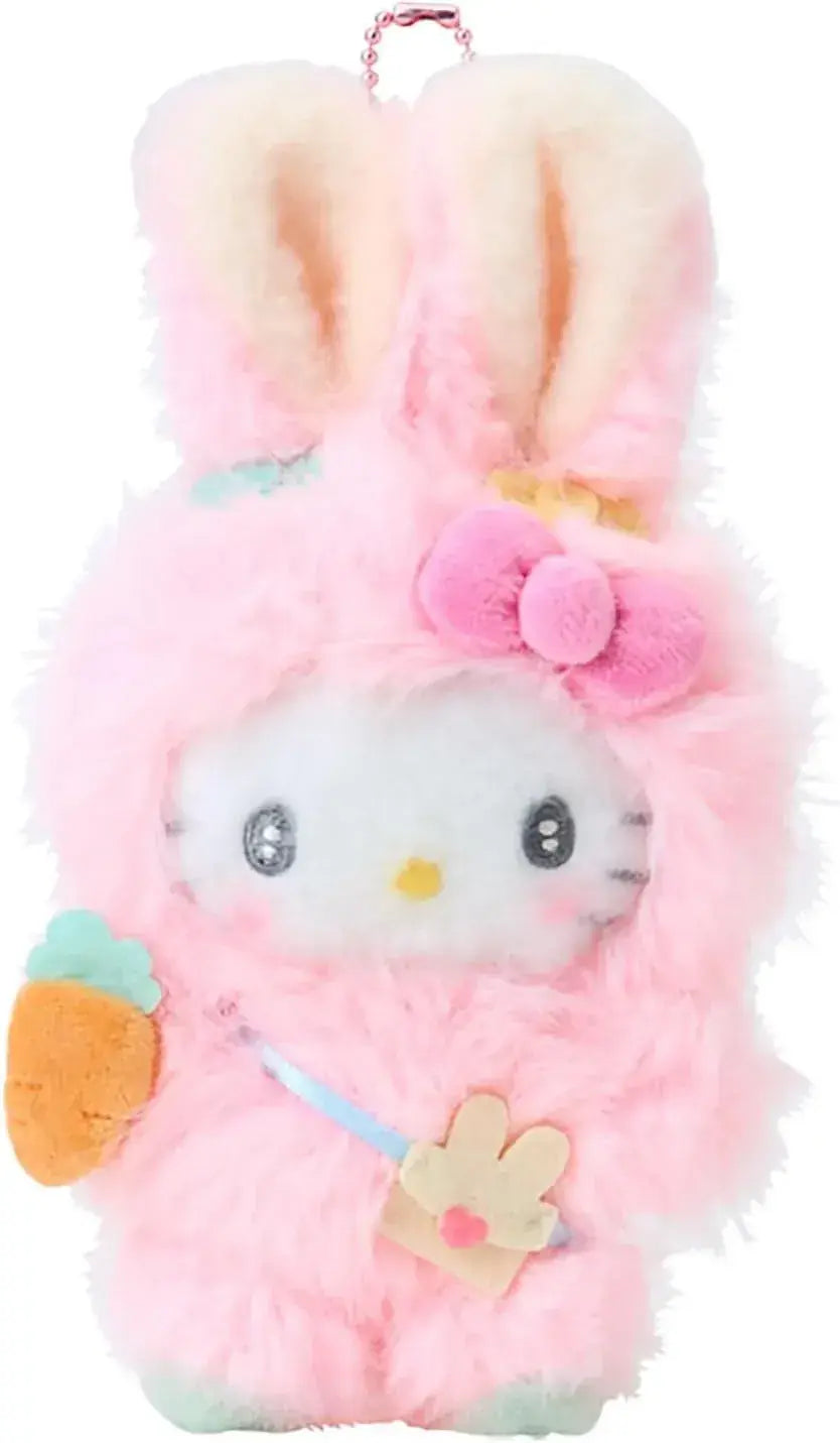Sanrio Mascot Holder Fluffy Rabbit Party Character Accessory - Hello Kitty - 4550624630771