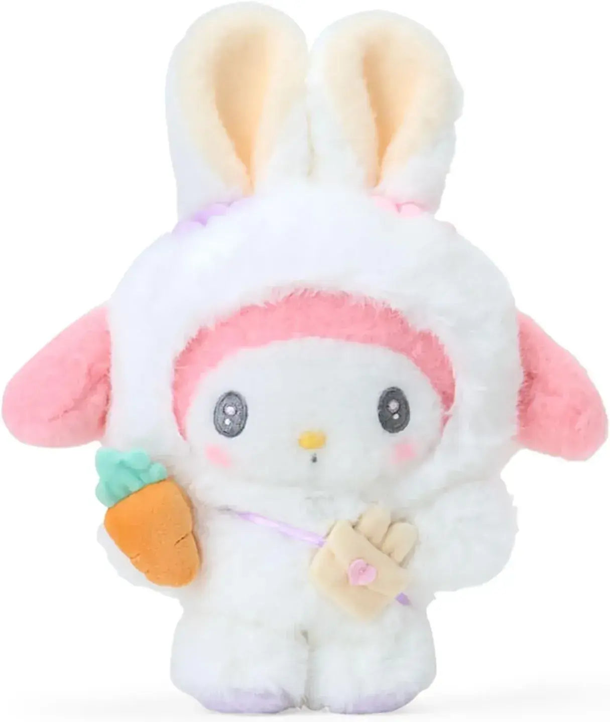 Sanrio Mascot Holder Fluffy Rabbit Party Character Accessory - My Melody Plush - 4550624629980