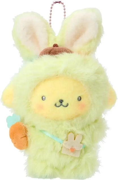 Sanrio Mascot Holder Fluffy Rabbit Party Character Accessory - Pom Pom Plin - 4550624630894