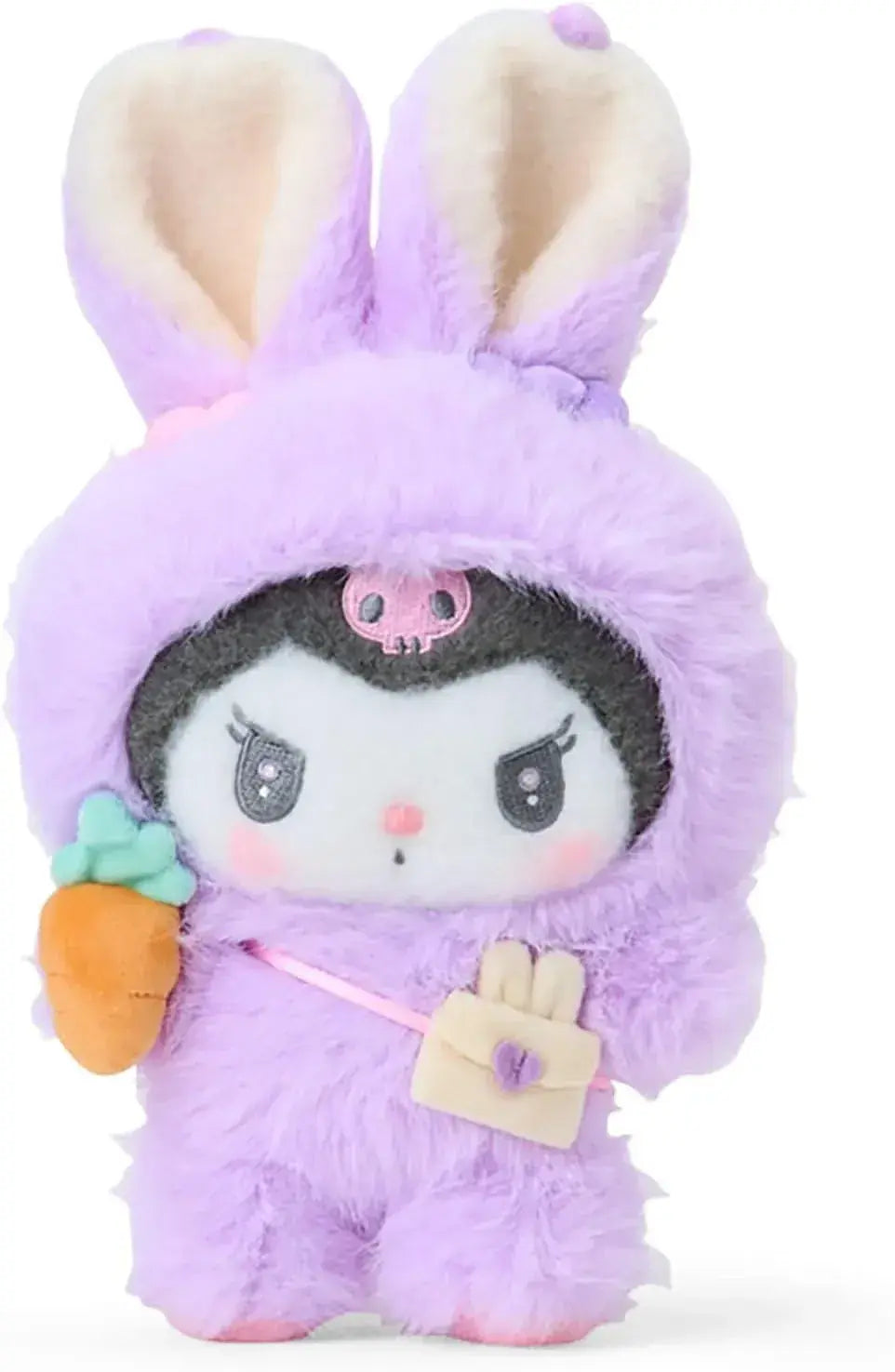 Sanrio Mascot Holder Fluffy Rabbit Party Character Accessory - Kuromi Plush Toy - 4550624630689