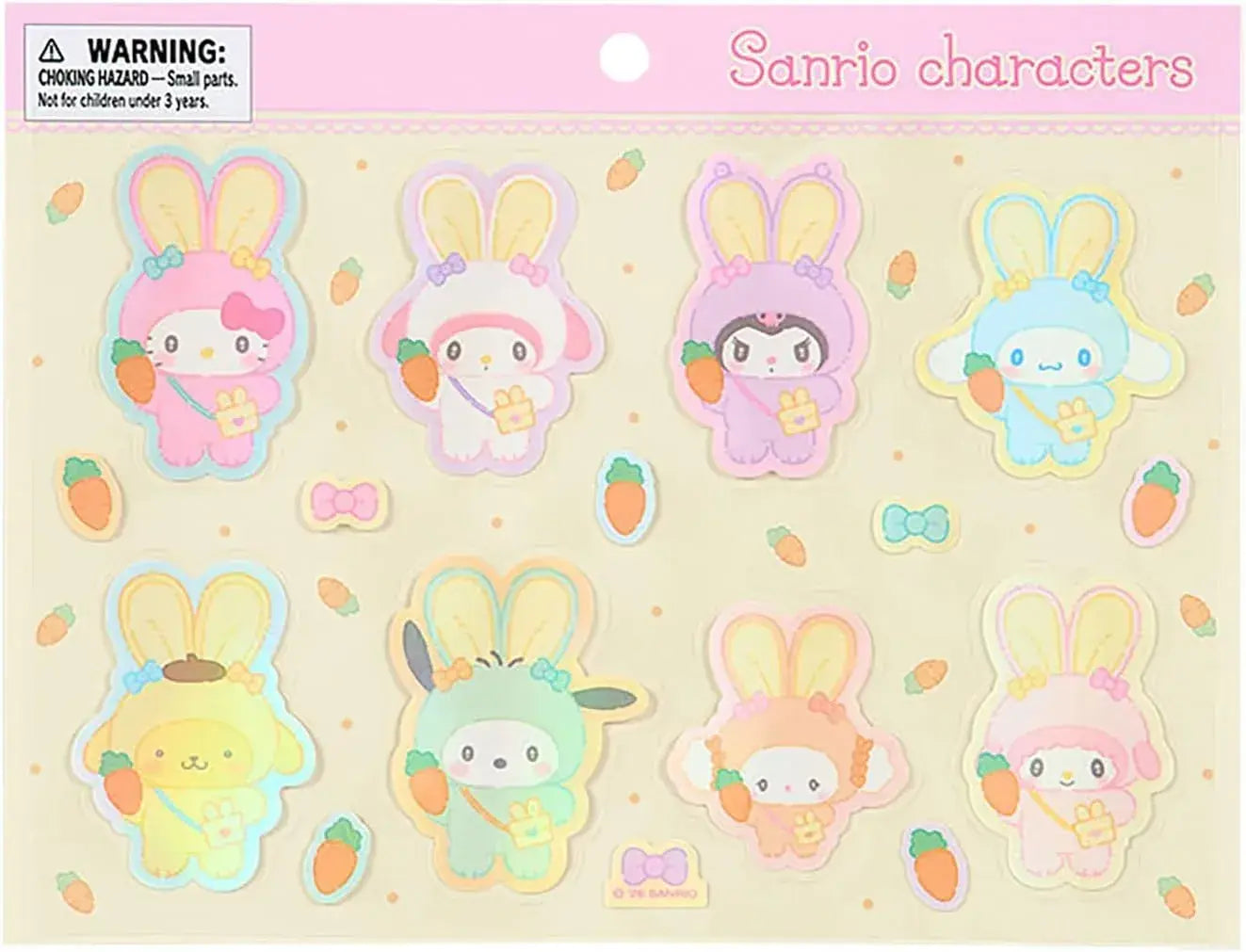 Sanrio Mascot Holder Fluffy Rabbit Party Character Accessory - Sticker - 4550624777469