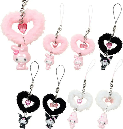 Sanrio My Melody Mascot Holder Polyester Steel Accessory - 3 Pink - 4550624553575