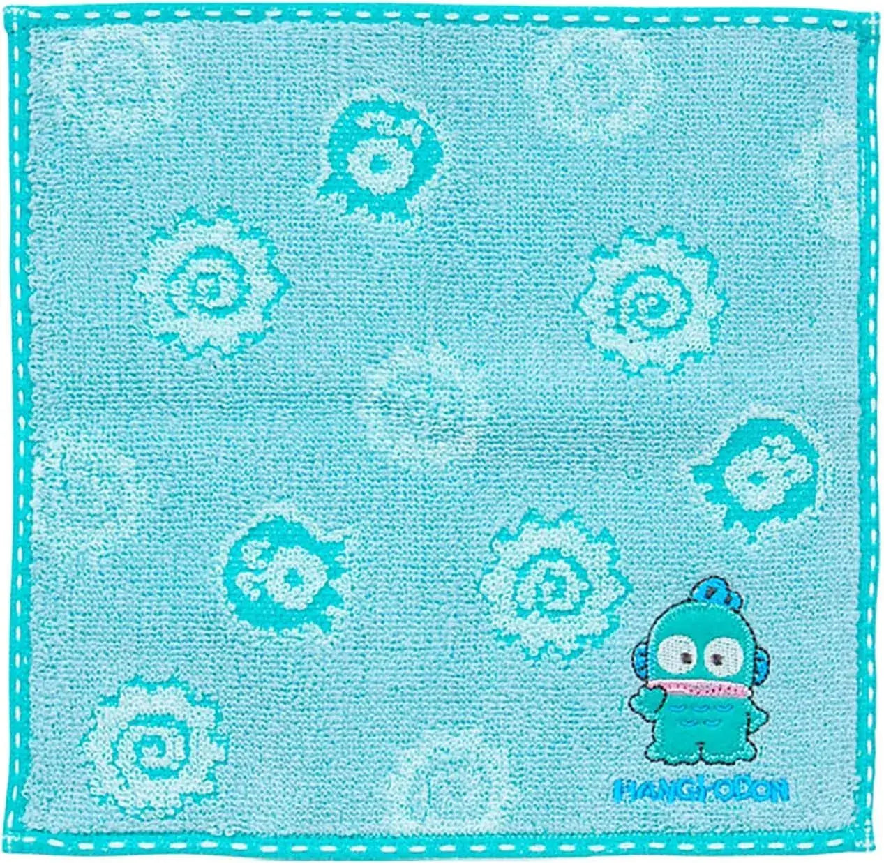 Sanrio Petite Towel Stitched Chrome Handkerchief - Hangyodon Stitch - 4550624583428