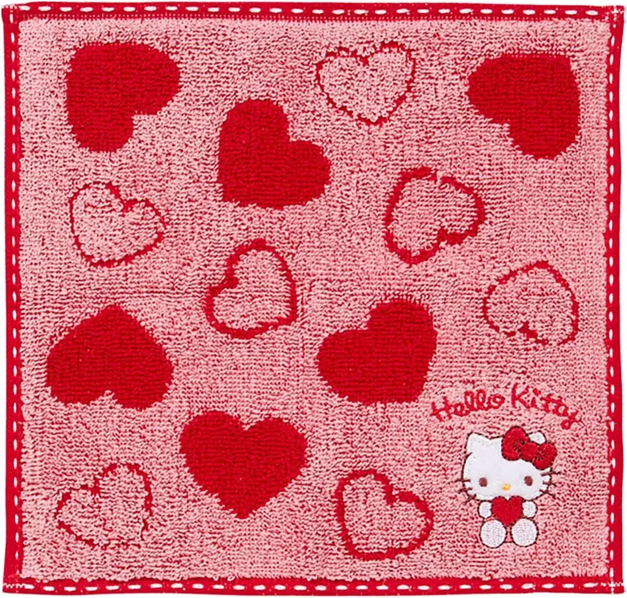 Sanrio Petite Towel Stitched Chrome Handkerchief - Hello Kitty - 4550624583367