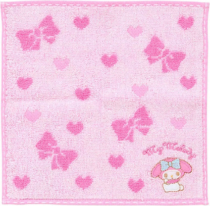 Sanrio Petite Towel Stitched Chrome Handkerchief - My Melody - 4550624583374