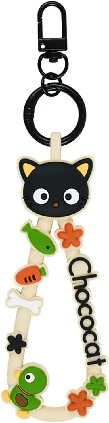 Sanrio Rubber Cord Keychain Character Prize Collection Vol 1 - Chocolate Cat - 4550624829625