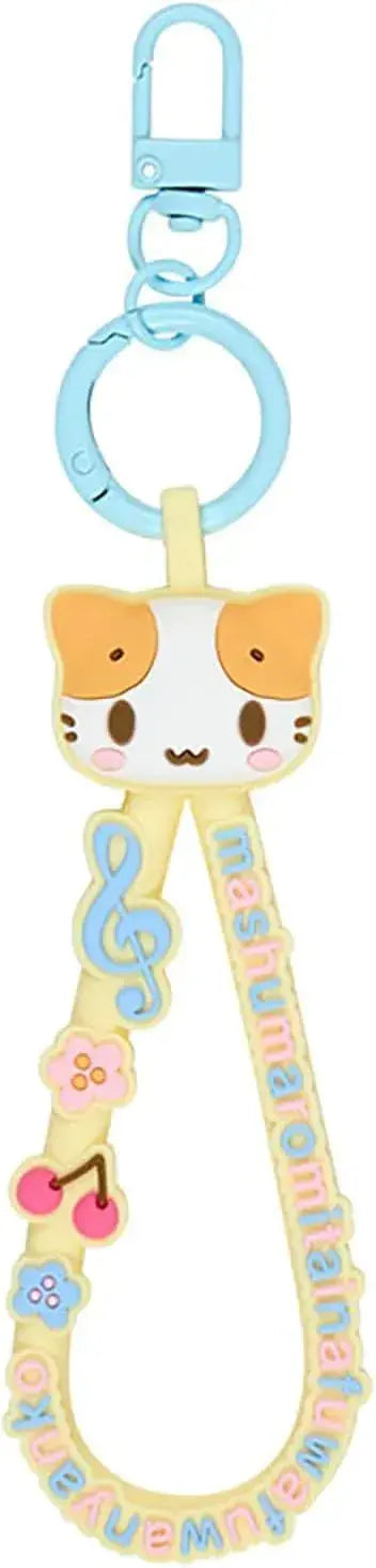 Sanrio Rubber Cord Keychain Character Prize Collection Vol 1 - Marshmallow Soft Cat - 4550624829700