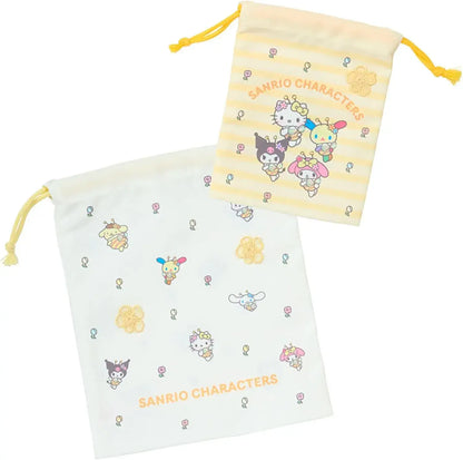 Sanrio Sanrio Characters Pouch Accessory - Set of 2 Drawstring Bags - 4550624793537