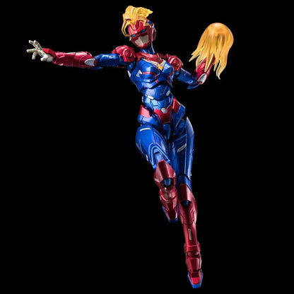 Sentinel Fighting Armor Captain Marvel Diecast PVC ABS Figure