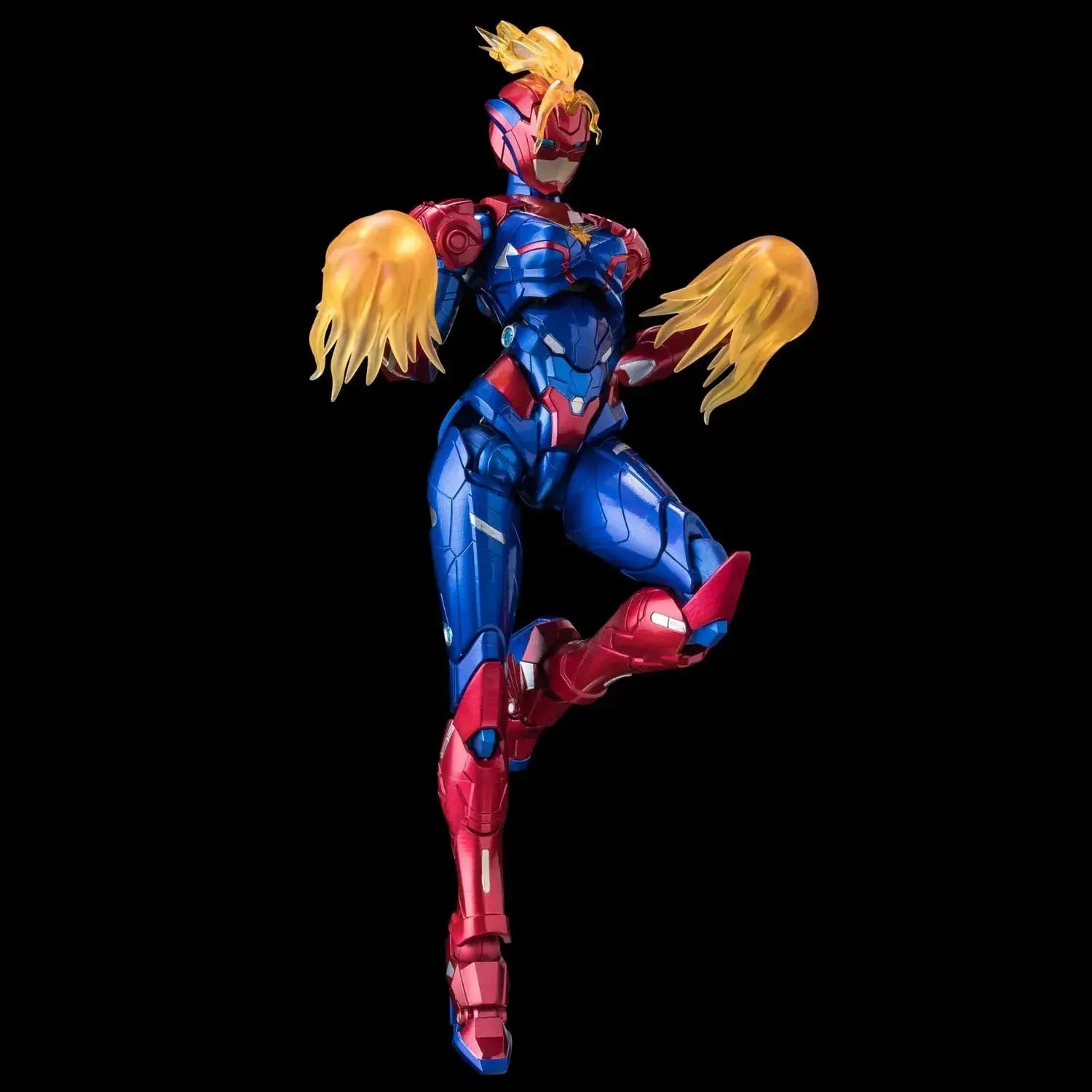 Sentinel Fighting Armor Captain Marvel Diecast PVC ABS Figure