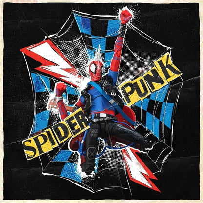 Sentinel Spider Man Spider Punk Action Figure PVC ABS 7.1 in
