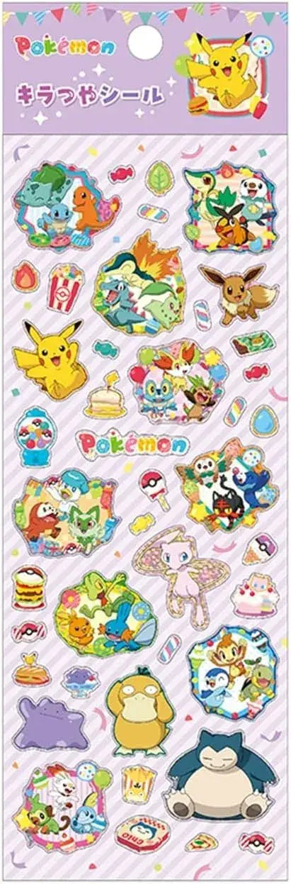 Showa Note Pokemon Sticker Glitter Glossy Hologram Foil