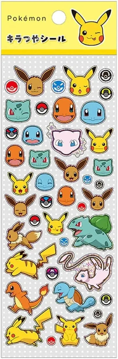 Showa Note Pokemon Sticker Glitter Glossy Hologram Foil