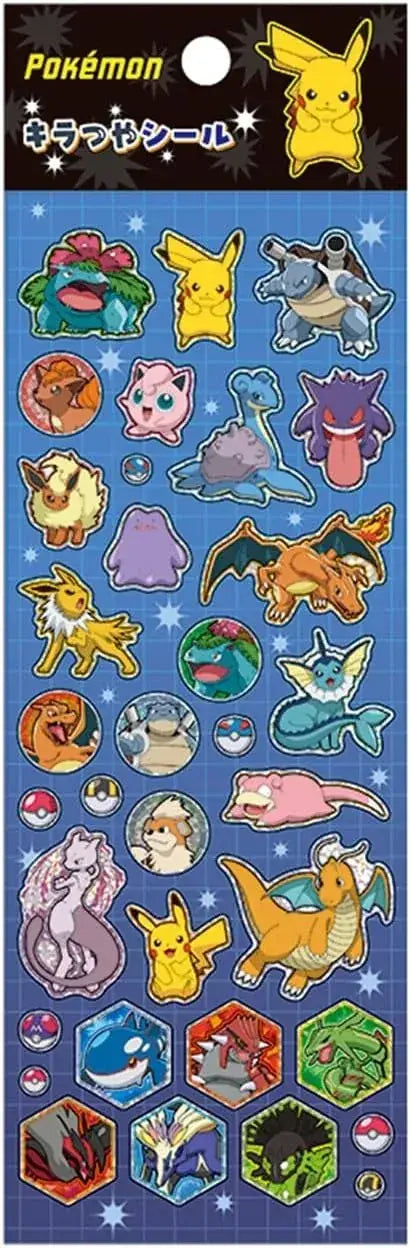 Showa Note Pokemon Sticker Glitter Hologram Foil Press