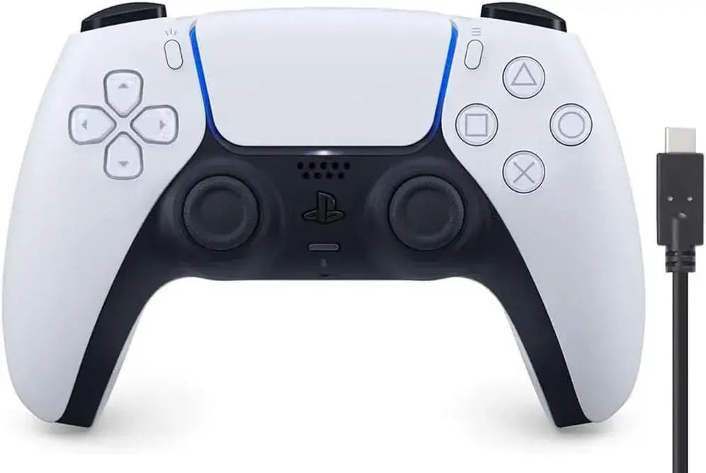 Sony Interactive Entertainment DualSense Wireless Controller - White Amazon Exclusive 3m Cable - 2200630125571