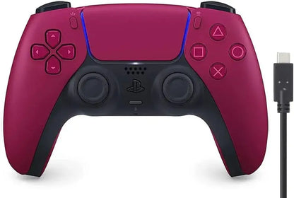 Sony Interactive Entertainment DualSense Wireless Controller - Cosmic Red Amazon Exclusive 3m Cable - 2200630125595