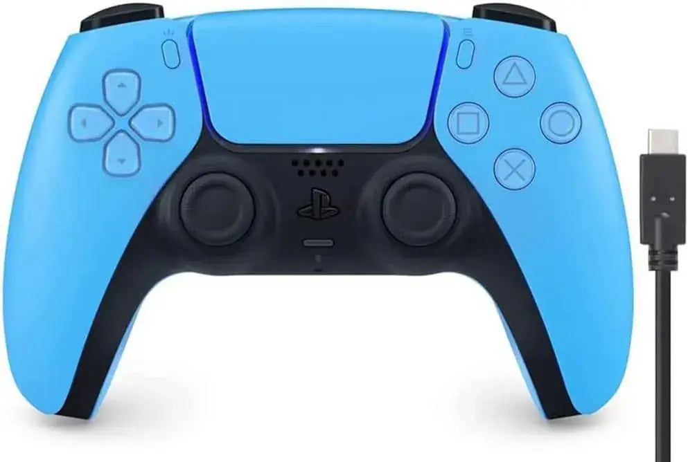 Sony Interactive Entertainment DualSense Wireless Controller - Starlight Blue, Amazon Exclusive, 3m Cable - 2200630125625
