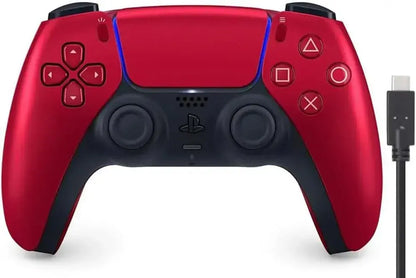 Sony Interactive Entertainment DualSense Wireless Controller - Volcanic Red Amazon Exclusive 3m Cable - 2200630124161