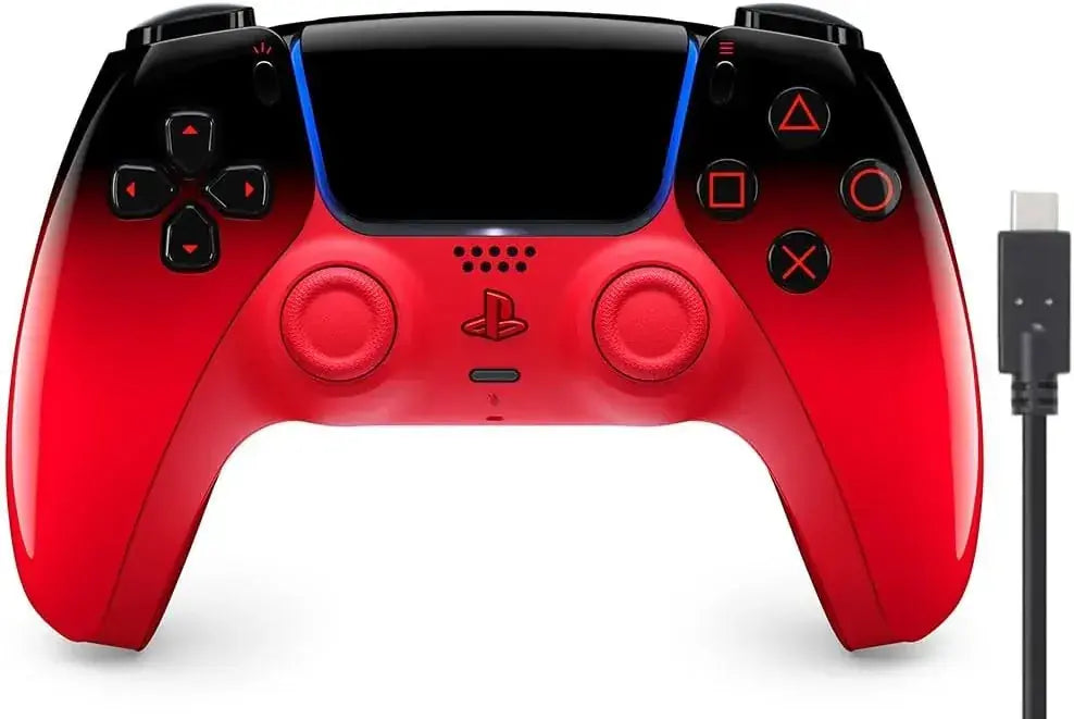 Sony Interactive Entertainment DualSense Wireless Controller - Techno Red Amazon Exclusive 3m Cable - 2200630125717