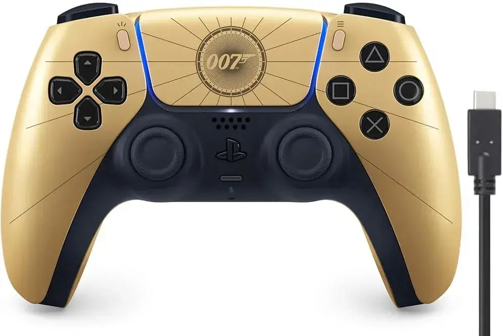 Sony Interactive Entertainment DualSense Wireless Controller - 007 Limited Gold Exclusive w/ 3m Cable - 2200630125793