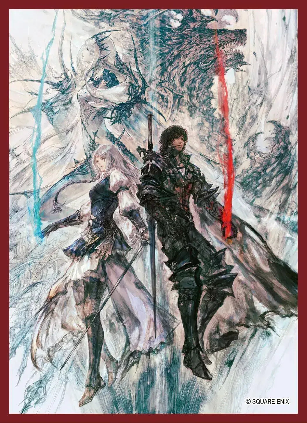 Square Enix Final Fantasy Card Sleeves Thinking of Fire Ice