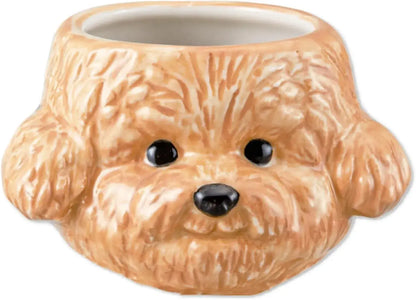 Sun Art Wankole Cute Schnauzer Tableware Dog Rice Bowl - Brown - 4942423290896