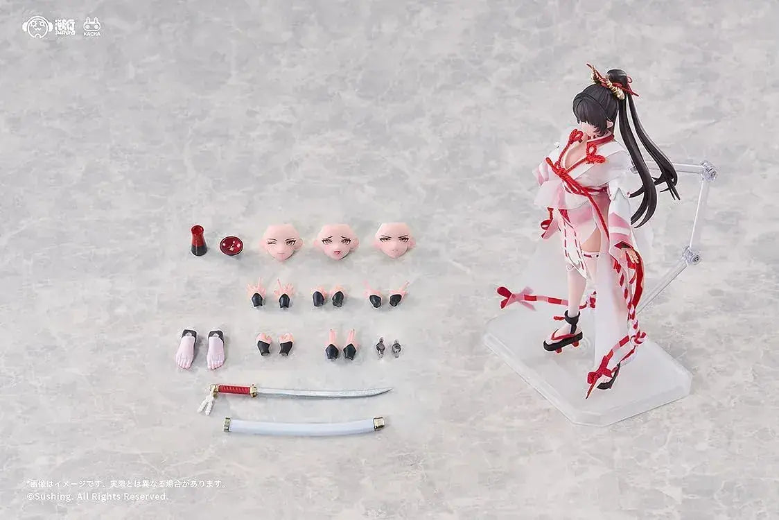 Sushing Sakura Uedo Battle Shrine Maiden Action Figure