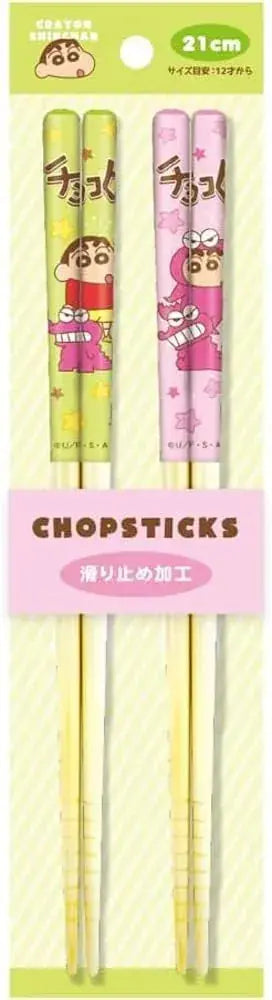 T's Factory Bamboo Chopsticks Sanrio Pair Chopsticks - Shin Chan Chocoby - 4548626177424