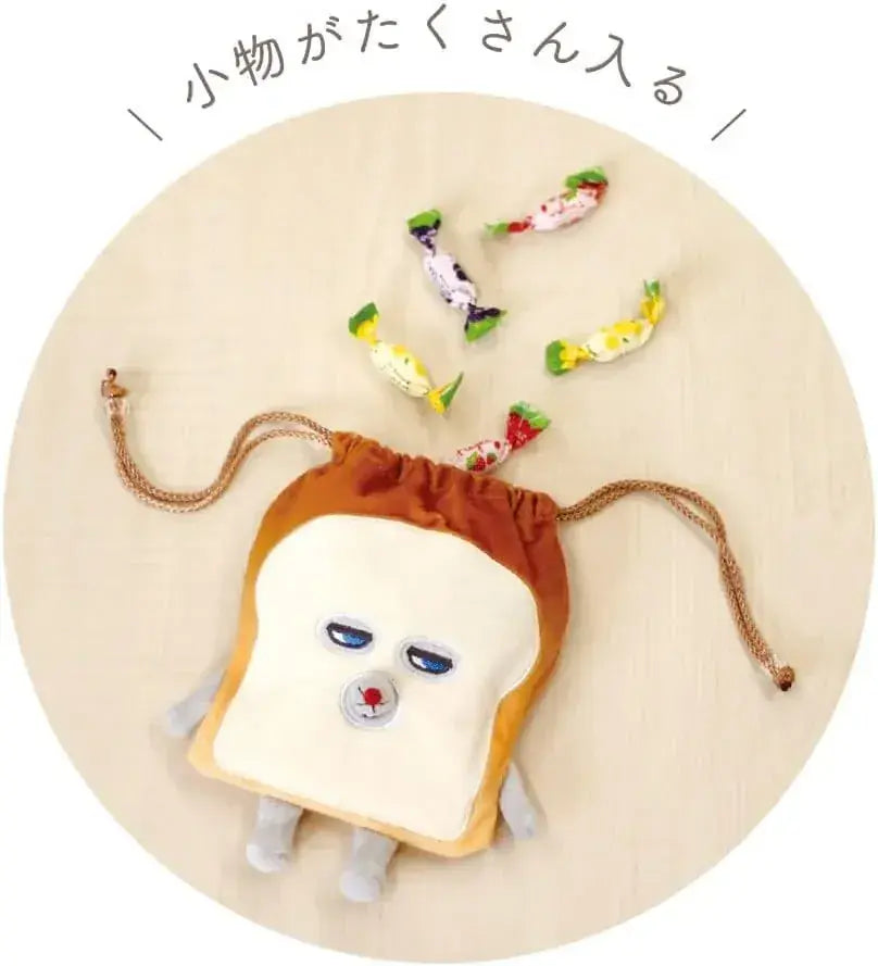 T'S Factory Bread Thief Plush Drawstring Bag