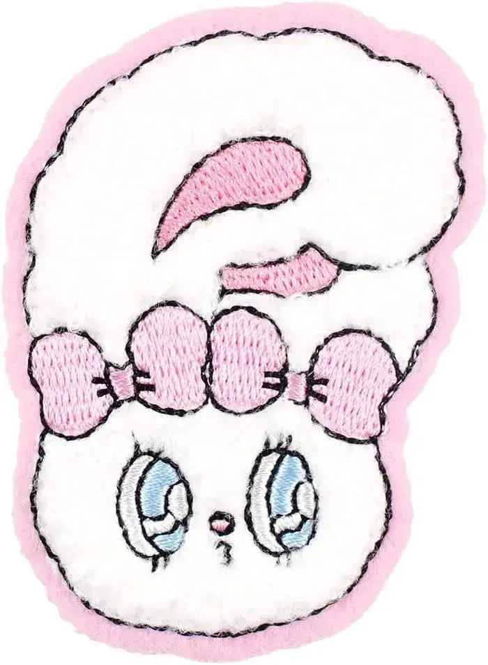 T's Factory Bunny Embroidery Stickers Applique Patch - White/Cream - 4548626255382