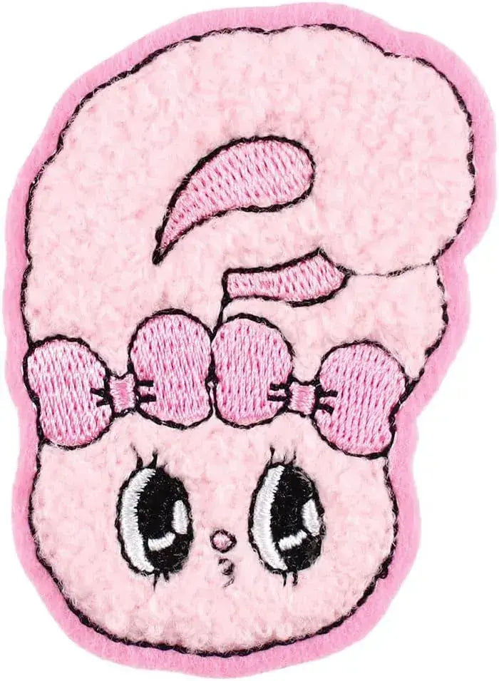 T's Factory Bunny Embroidery Stickers Applique Patch - Pink Ribbon - 4548626255375