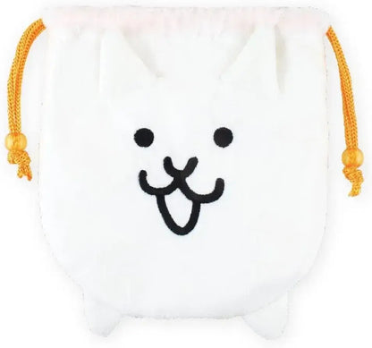 T's Factory The Battle Cats Plush Drawstring Pouch Cat