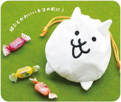 T's Factory The Battle Cats Plush Drawstring Pouch Cat