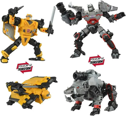 Takara Tomy Transformers Timeline Bumblebee and Megatron