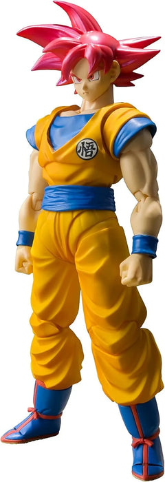Tamashii Nations DBZ Son Goku Super Saiyan God Red Hair Figure 14cm