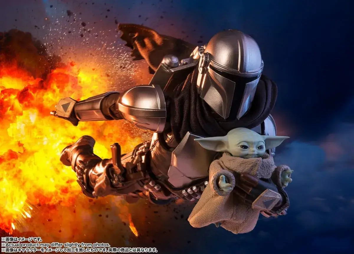 TAMASHII NATIONS Mandalorian and Grogu Action Figure 5.9in