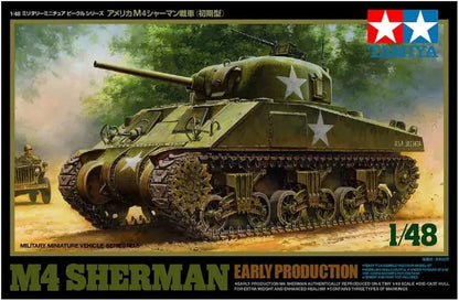 Tamiya M4 Sherman Tank Early Model Plastic Kit 148 Scale