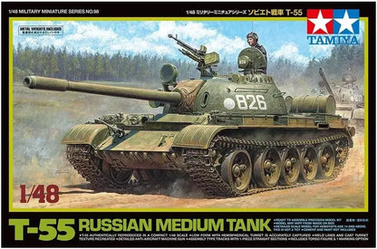 Tamiya Soviet T 55 Tank Plastic Model Kit 1 48 Scale