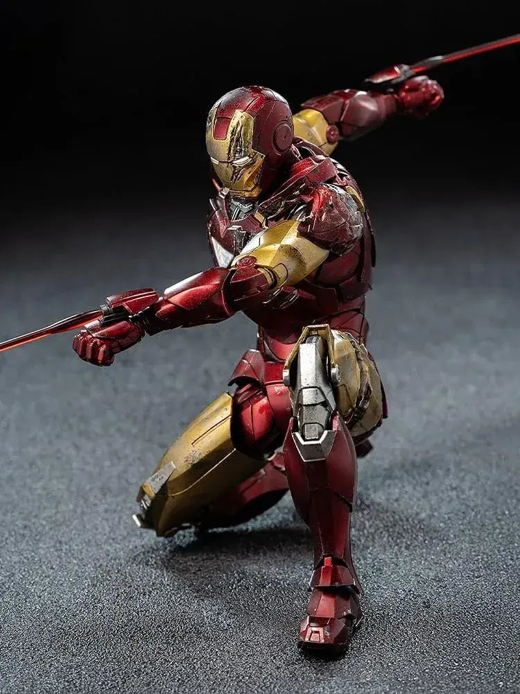threezero Iron Man Mark 6 Battle Damaged Figure ABS PVC