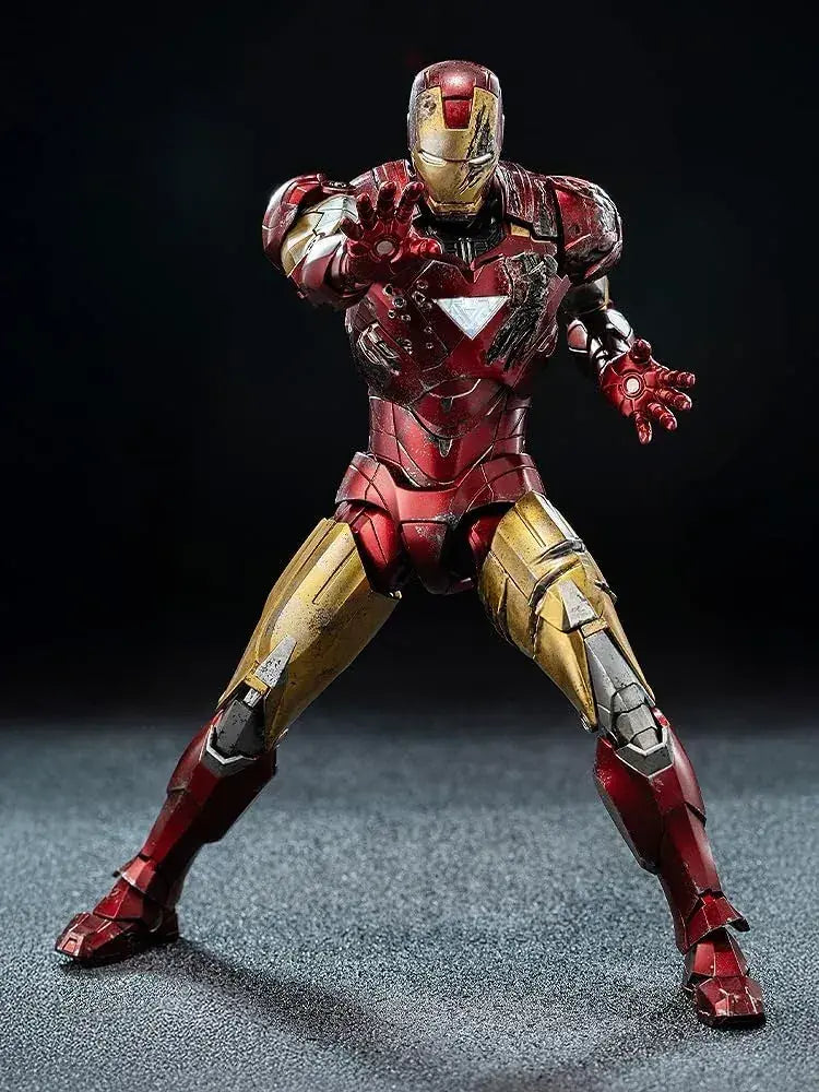 threezero Iron Man Mark 6 Battle Damaged Figure ABS PVC
