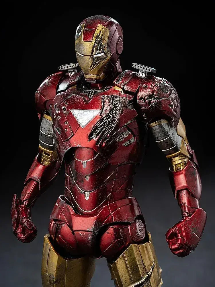 threezero Iron Man Mark 6 Battle Damaged Figure ABS PVC