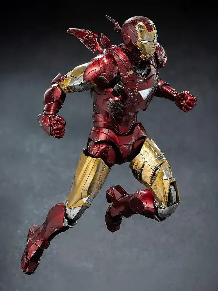 threezero Iron Man Mark 6 Battle Damaged Figure ABS PVC