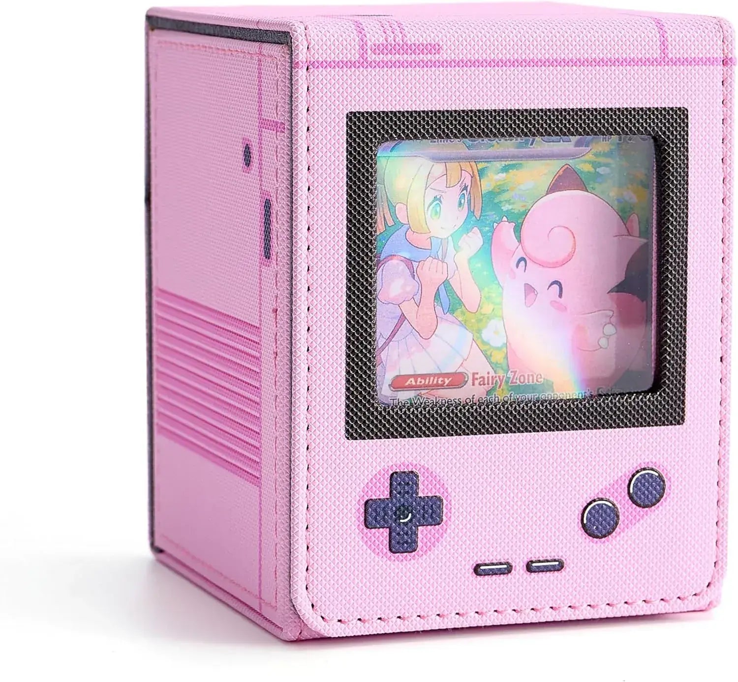 Venssu Collectible Card Case Deck Box Game Card Holder - Pink - 729767708720